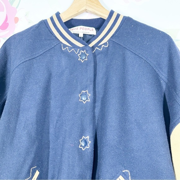 NEW Free People Home Run Varsity Bomber Jacket L - Picture 5 of 13